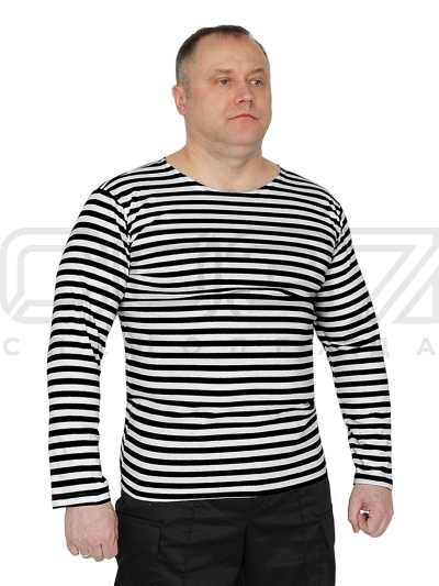 Тельняшка 3-х нитка с начёсом цв.чёрный тк.футер 1