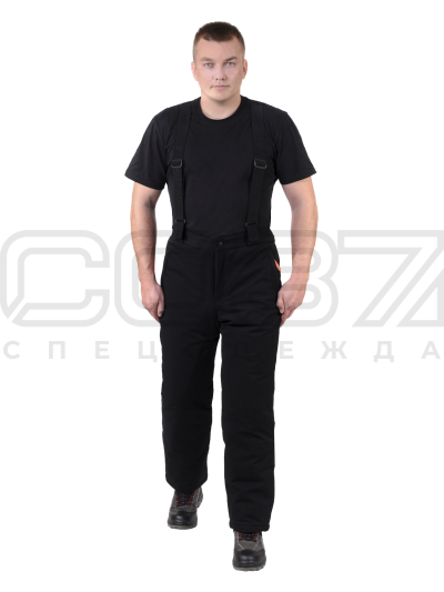 Брюки рабочие зимние Ангара цв.чёрный тк.берген-1