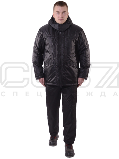 Куртка рабочая зимняя Орлан цв.чёрный тк.оксфорд-1