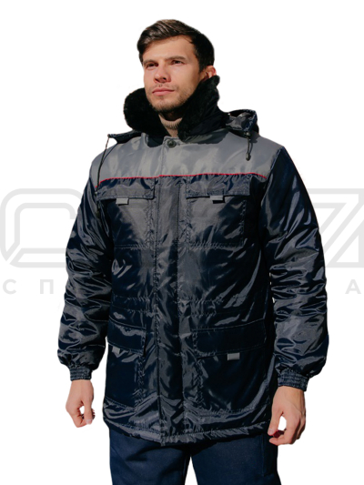 Куртка-рабочая-зимняя-Шкипер-цв.тёмно-синийсерый-тк.оксфорд-1